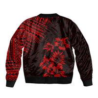 Hawaii Summer Bomber Jacket Mix Polynesian Black-Red LT6 - Wonder Print Shop