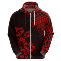 Hawaii Summer Hoodie Mix Polynesian Black-Red LT6 - Wonder Print Shop