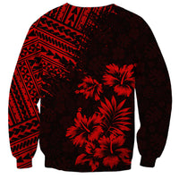 Hawaii Summer Sweatshirt Mix Polynesian Black-Red LT6 - Wonder Print Shop