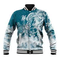 Polynesian Sea Turtle Baseball Jacket Tribal LT6 - Wonder Print Shop