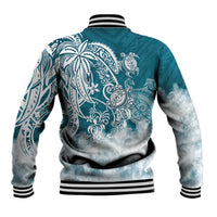 Polynesian Sea Turtle Baseball Jacket Tribal LT6 - Wonder Print Shop