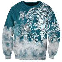 Polynesian Sea Turtle Sweatshirt Tribal LT6 - Wonder Print Shop