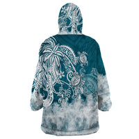 Polynesian Sea Turtle Wearable Blanket Hoodie Tribal LT6 - Wonder Print Shop