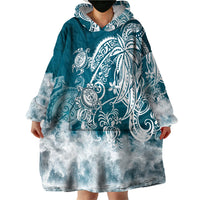 Polynesian Sea Turtle Wearable Blanket Hoodie Tribal LT6 - Wonder Print Shop