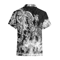 Polynesian Sea Turtle Hawaiian Shirt Tribal Black LT6 - Wonder Print Shop