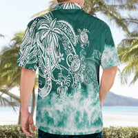 Polynesian Sea Turtle Hawaiian Shirt Tribal Green LT6 - Wonder Print Shop