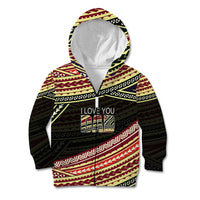 (Custom Personalised) Happy Fathers Day Polynesian Kid Hoodie I Love You Dad LT6 - Wonder Print Shop