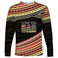 (Custom Personalised) Happy Fathers Day Polynesian Long Sleeve Shirt I Love You Dad LT6 - Wonder Print Shop