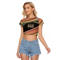 (Custom Personalised) Happy Fathers Day Polynesian Raglan Cropped T Shirt I Love You Dad LT6 - Wonder Print Shop