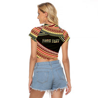 (Custom Personalised) Happy Fathers Day Polynesian Raglan Cropped T Shirt I Love You Dad LT6 - Wonder Print Shop