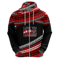 Personalized Happy Fathers Day Polynesian Hoodie I Love You Dad Red LT6 - Wonder Print Shop