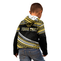 (Custom Personalised) Happy Fathers Day Polynesian Kid Hoodie I Love You Dad Gold LT6 - Wonder Print Shop