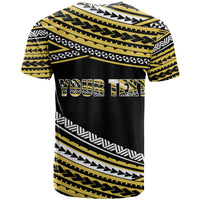 (Custom Personalised) Happy Fathers Day Polynesian T Shirt I Love You Dad Gold LT6 - Wonder Print Shop