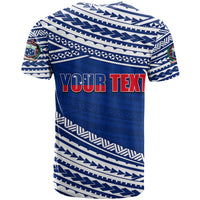(Custom Personalised) Happy Fathers Day Samoa T Shirt I Love You Dad Blue LT6 - Wonder Print Shop