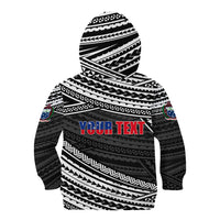 (Custom Personalised) Happy Fathers Day Samoa Kid Hoodie I Love You Dad Black LT6 - Wonder Print Shop