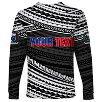 (Custom Personalised) Happy Fathers Day Samoa Long Sleeve Shirt I Love You Dad Black LT6 - Wonder Print Shop