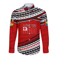 (Custom Personalised) Happy Fathers Day Tonga Long Sleeve Button Shirt I Love You Dad LT6 - Wonder Print Shop