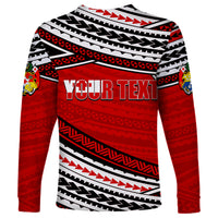 (Custom Personalised) Happy Fathers Day Tonga Long Sleeve Shirt I Love You Dad LT6 - Wonder Print Shop