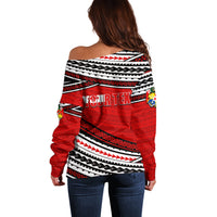 (Custom Personalised) Happy Fathers Day Tonga Off Shoulder Sweater I Love You Dad LT6 - Wonder Print Shop