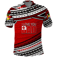 Custom Happy Fathers Day Tonga Polo Shirt I Love You Dad LT6 - Wonder Print Shop