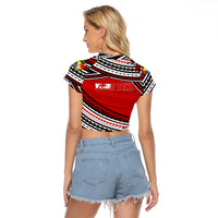 (Custom Personalised) Happy Fathers Day Tonga Raglan Cropped T Shirt I Love You Dad LT6 - Wonder Print Shop