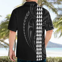 Polynesian Hawaiian Shirt Hawaiian Warrior and Aloha Girl With Hammerhead Shark Tattoos White LT6 - Wonder Print Shop