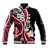Plumeria Polynesian Baseball Jacket Trending Red LT6 - Wonder Print Shop