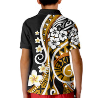 Plumeria Polynesian Kid Polo Shirt Trending Gold LT6 - Wonder Print Shop