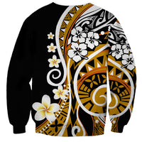 Plumeria Polynesian Sweatshirt Trending Gold LT6 - Wonder Print Shop