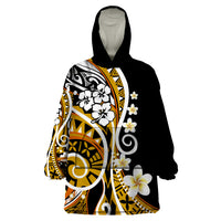 Plumeria Polynesian Wearable Blanket Hoodie Trending Gold LT6 - Wonder Print Shop