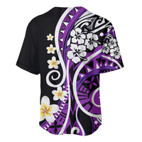 Plumeria Polynesian Baseball Jersey Trending Purple LT6 - Wonder Print Shop