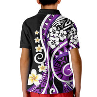 Plumeria Polynesian Kid Polo Shirt Trending Purple LT6 - Wonder Print Shop