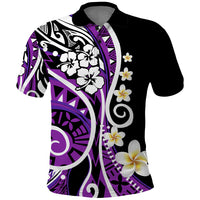 Plumeria Polynesian Polo Shirt Trending Purple LT6 - Wonder Print Shop