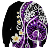 Plumeria Polynesian Sweatshirt Trending Purple LT6 - Wonder Print Shop