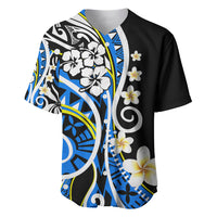 Plumeria Polynesian Baseball Jersey Trending Blue LT6 - Wonder Print Shop