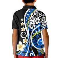 Plumeria Polynesian Kid Polo Shirt Trending Blue LT6 - Wonder Print Shop