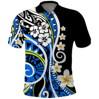 Plumeria Polynesian Polo Shirt Trending Blue LT6 - Wonder Print Shop