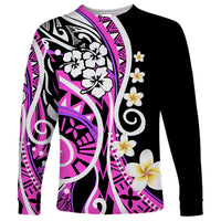 Plumeria Polynesian Long Sleeve Shirt Trending Pink LT6 - Wonder Print Shop