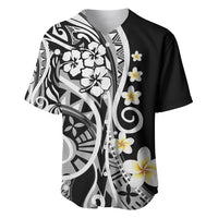 Plumeria Polynesian Baseball Jersey Trending Black LT6 - Wonder Print Shop