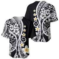 Plumeria Polynesian Baseball Jersey Trending Black LT6 - Wonder Print Shop