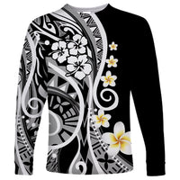 Plumeria Polynesian Long Sleeve Shirt Trending Black LT6 - Wonder Print Shop