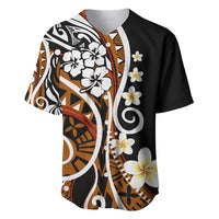 Plumeria Polynesian Baseball Jersey Trending Brown LT6 - Wonder Print Shop