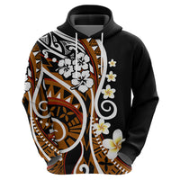 Plumeria Polynesian Hoodie Trending Brown LT6 - Wonder Print Shop