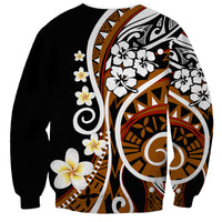 Plumeria Polynesian Sweatshirt Trending Brown LT6 - Wonder Print Shop