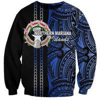 Custom Northern Mariana Islands Sweatshirt Polynesian Tribal LT6 - Wonder Print Shop