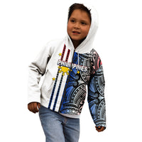 Custom Philippines Kid Hoodie Polynesian Tribal White LT6 - Wonder Print Shop