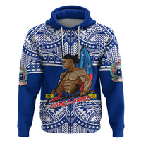 Personalized Samoa Pride Hoodie Tribal Patterns Blue LT6 - Wonder Print Shop