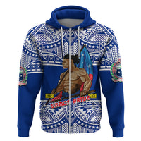 Personalized Samoa Pride Hoodie Tribal Patterns Blue LT6 - Wonder Print Shop