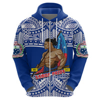 Personalized Samoa Pride Hoodie Tribal Patterns Blue LT6 - Wonder Print Shop