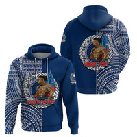 Personalized Samoa Pride Hoodie Polynesian Patterns Blue LT6 - Wonder Print Shop